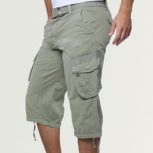 BRAND NEW Below Knee Length Mens Cargo Shorts, 3/4 Pants